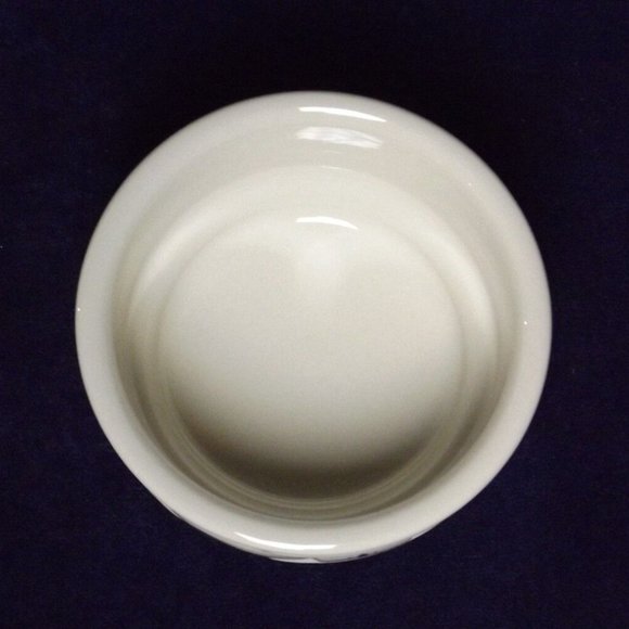 Longaberger Pottery Woven Traditions Classic Blue Stackable Custard Cup - Picture 3 of 5